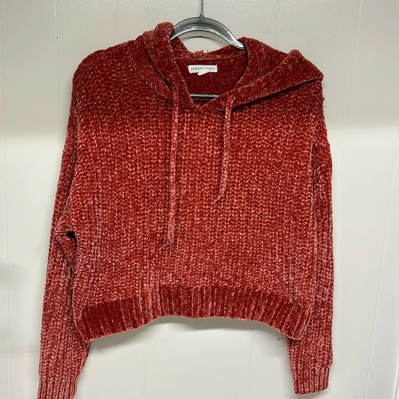 Aeropostale Hoodie Cropped Sweater Rust color - Picture 1 of 7